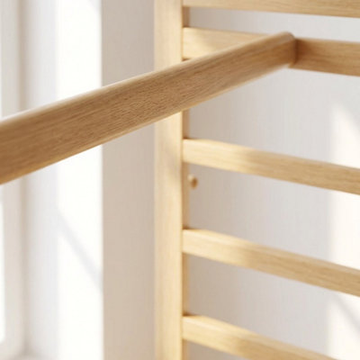 Bamboo Clothes Rack Portable Open Wardrobe With Shoe Storage