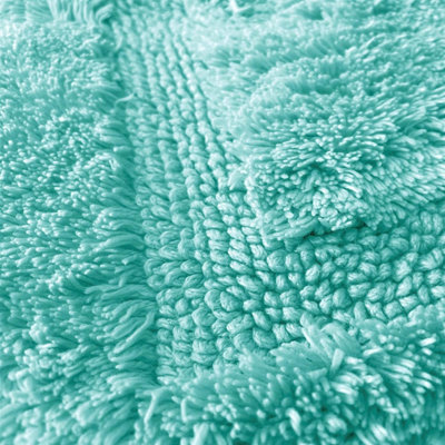 Bamboo Cotton Non-Slip Bath Mat - Duckegg