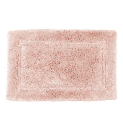 Bamboo Cotton NonSlip Bath Mat Rose Pink DIY at B&Q