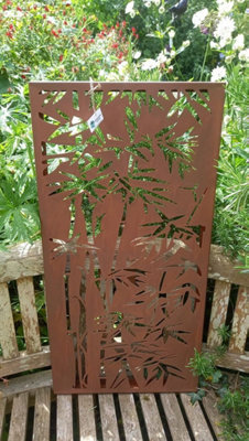 Bamboo Decorative Screen Wall Art Plaque 780mm Tall - 3