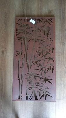 Bamboo Decorative Screen Wall Art Plaque 780mm Tall - 4