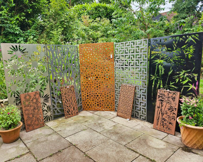Bamboo Decorative Screen Wall Art Plaque 780mm Tall - 5