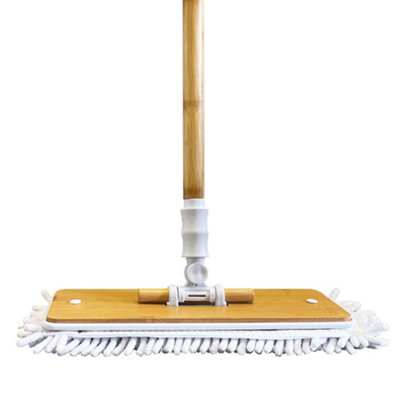 Bamboo Floor Mop with Microfibre Washable Cleaning Pads