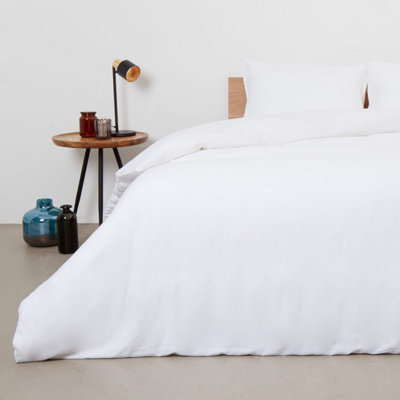 Textured Linen Blend Cuban Set - White and Coffee main image 0
