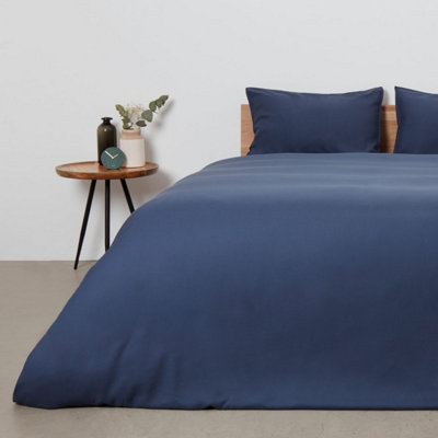 Bamboo & French Linen Complete Bedding Set Midnight Navy UK Single
