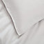 Bamboo & French Linen Complete Bedding Set Silver Lining Grey UK Single