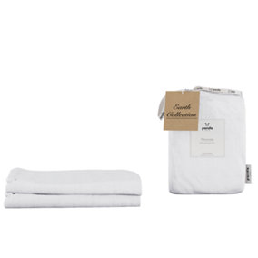 Bamboo & French Linen Pillowcases Coconut White