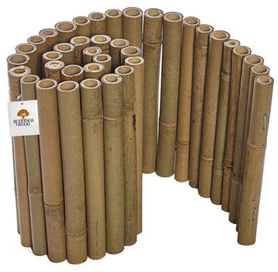 Bamboo Garden Lawn Edging Flexible Border H(300mm) Set of 3