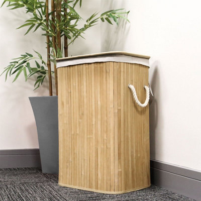 Bamboo Laundry Hamper Basket M&W