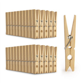 Bamboo Laundry Pegs Pack of 100 Pukkr