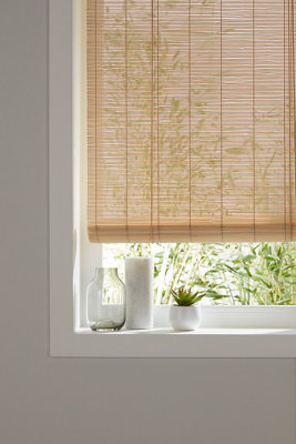 Bamboo roller blinds.