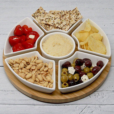 Bamboo Rotating Dip Set & Ceramic Dishes - M&W - 3