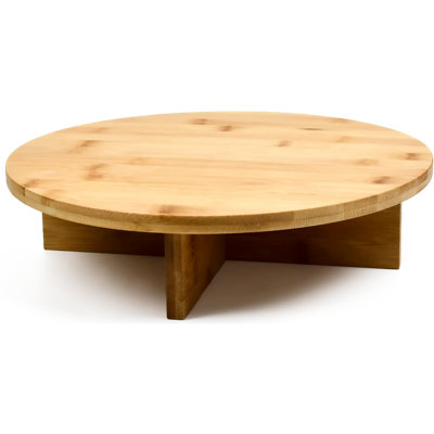 Bamboo Round Cake Stand Decorative Tray