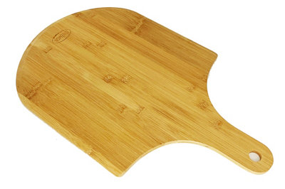 Bamboo Round Pizza Serving Tray with Handle