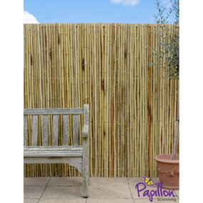 Bamboo Screening Roll Fencing Thick White 5m x 2m