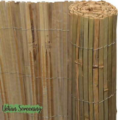 Bamboo Slat Screening Shield Panel Privacy Fence Roll Garden Wind ...