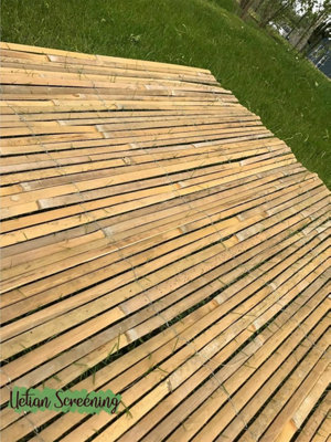 Bamboo Slat Screening Shield Panel Privacy Fence Roll Garden Wind ...