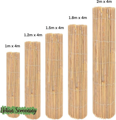 Bamboo Slat Screening Shield Panel Privacy Fence Roll Garden Wind ...