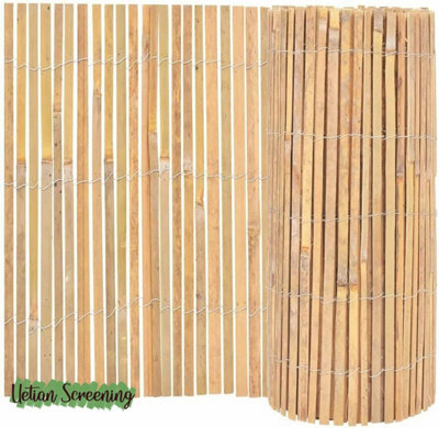 Bamboo Slat Screening Shield Panel Privacy Fence Roll Garden Wind ...