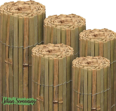 Bamboo Slat Screening Shield Panel Privacy Fence Roll Garden Wind ...