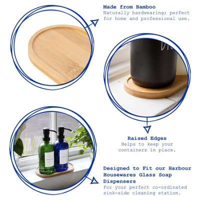 Bamboo Soap Dispenser Tray - Brown