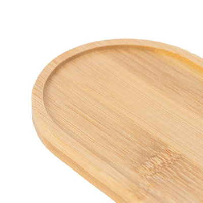 Bamboo Soap Dispenser Trays - Brown - Pack of 2 - 1