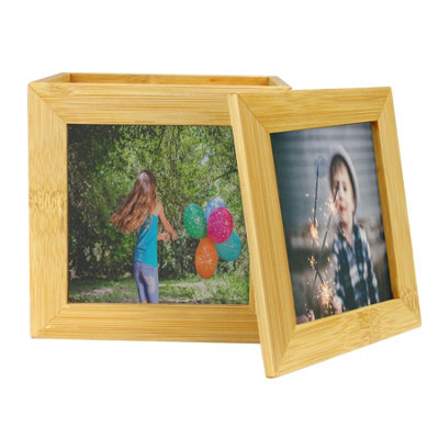 Bamboo Storage Box and Photo Cube - M&W