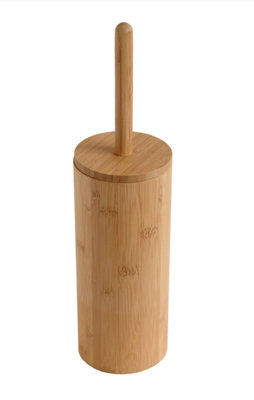 Bamboo Toilet Brush & Holder Bathroom Accessory