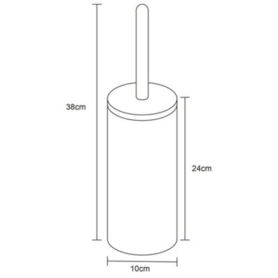 Bamboo Toilet Brush & Holder Bathroom Accessory