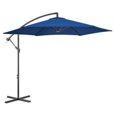 Banana Parasol 3m Large Garden Umbrella - Navy