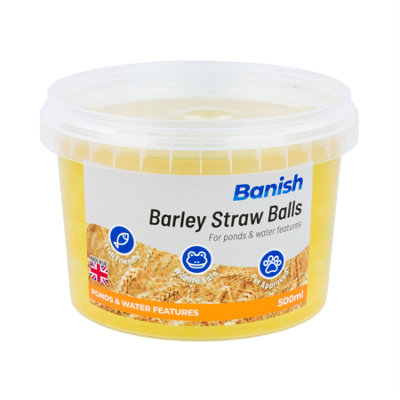 Banish Barley Straw Extract Balls 500ml Pond Green Water Treatment Blanketweed Duckweed Algae