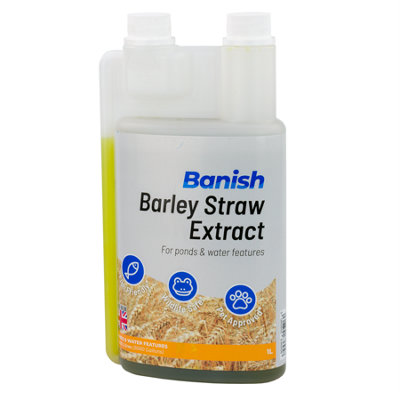 Banish Barley Straw Extract Pond Water Treatment 1L Green Algae Blanketweed