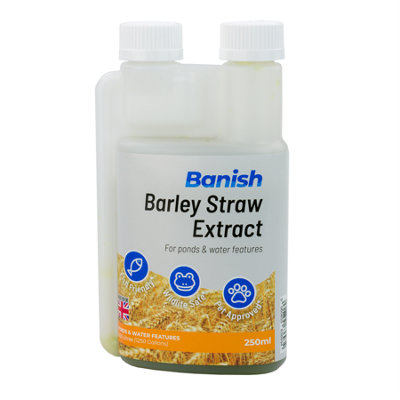 Banish Barley Straw Extract Pond Water Treatment 250ml Green Algae Blanketweed