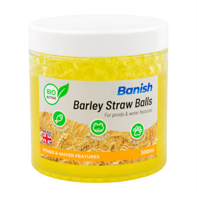 Banish BioActive Barley Straw Extract Balls 500ml Pond Water Treatment Eco Algae