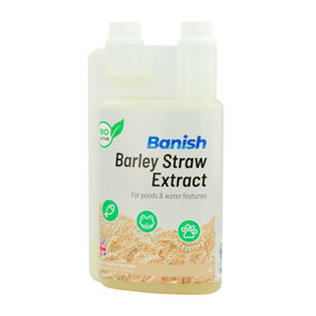 Banish BioActive Barley Straw Extract Pond Water Treatment 1L Wildlife Safe