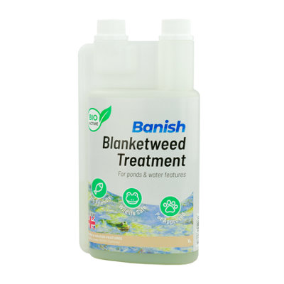 Banish BioActive Blanketweed Pond Water Treatment 1L Wildlife Safe Natural