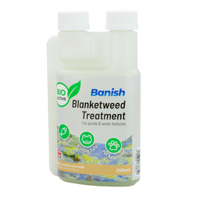 Banish BioActive Blanketweed Pond Water Treatment 250ml Wildlife Safe Natural