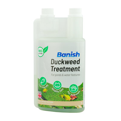 Banish BioActive Duckweed Pond Water Treatment 1L Wildlife Safe Fish Friendly