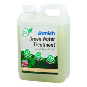 Banish BioActive Greenwater Pond Treatment 2.5L Green Water Algae Eco Fish Safe