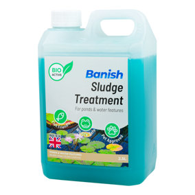 Banish BioActive Sludge Treatment 2.5L Dirty Pond Water Clean Wildlife Safe Eco