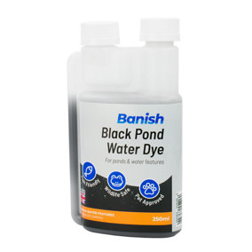Banish Black Pond Dye 250ml Water Colour Algae Control Reduce Blanketweed Growth