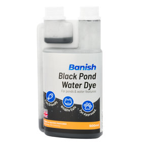 Banish Black Pond Dye 500ml Water Colour Algae Control Reduce Blanketweed Growth