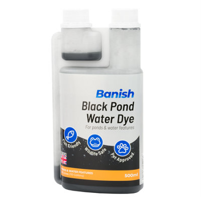Banish Black Pond Dye 500ml Water Colour Algae Control Reduce Greenwater Blanketweed Growth