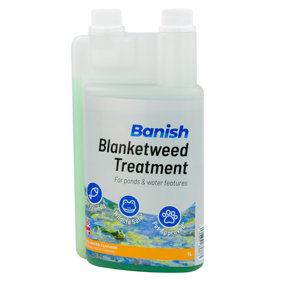 Banish Blanketweed Pond Water Treatment 1L String Algae Remover Blanket Clear