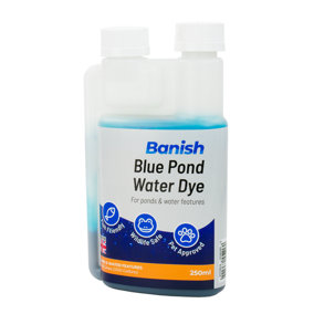 Banish Blue Pond Dye 250ml Water Colour Algae Control Reduce Blanketweed Growth
