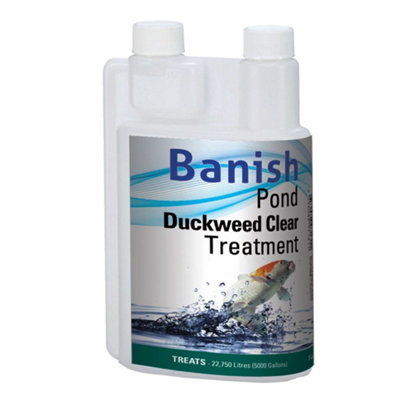 Banish Pond Duckweed Clear Treatment 1 Litre Treats 22750 Litres