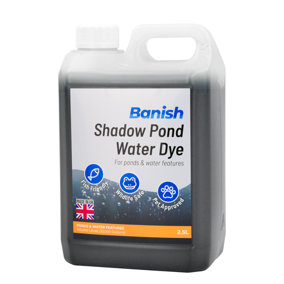 Banish Shadow Pond Dye 2.5L Water Colour Algae Control Reduce Growth Grey