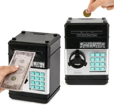 Battery Operated Mini ATM Safe Kids Piggy Saving Electronic Lock Coin Bank Cash Deposit ATM At ₹ 385/piece | Piggy Banks In New Delhi | ID: 2853415570455 - Foto 5