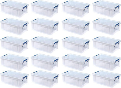 BANKERS BOX 20pk x 10L Plastic Storage Boxes with Lids. ProStore Super ...