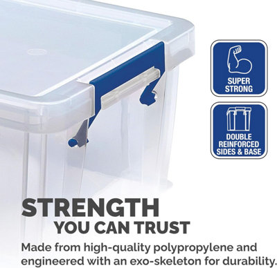 BANKERS BOX 20pk x 10L Plastic Storage Boxes with Lids. ProStore Super ...